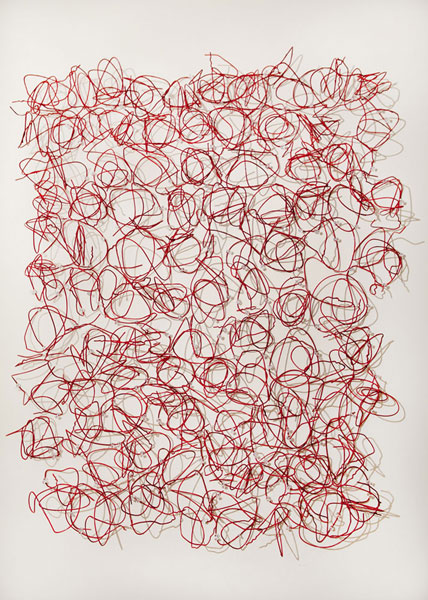 Joan Easton Mixed Media Series - Red Scribble